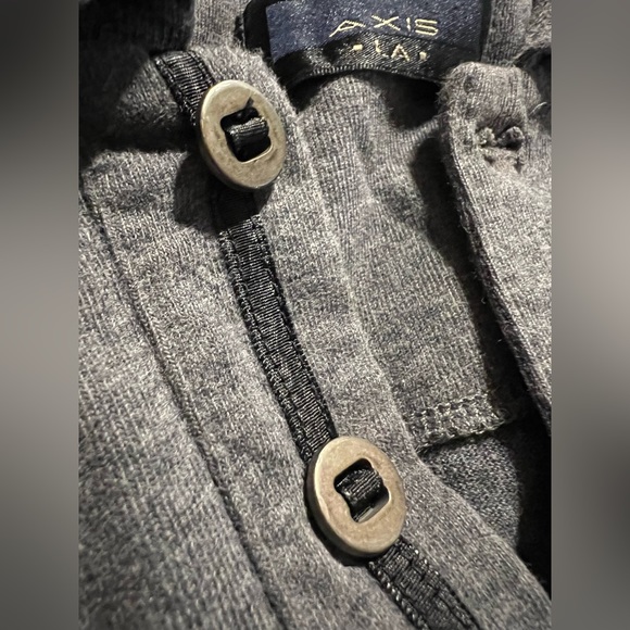 Men’s Gray Axis LA 3-button long sleeve Polo shirt, size M/M - Picture 7 of 9